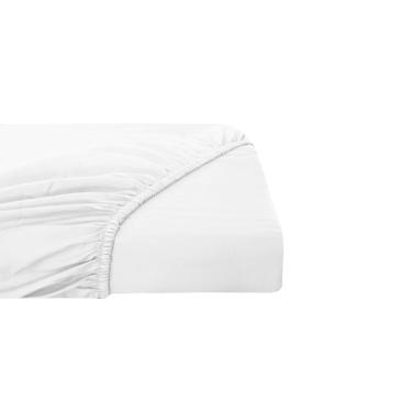 Imagem de Lencol Elastico CASAL Algodao 300 Fios Acetinado Branco Avulso