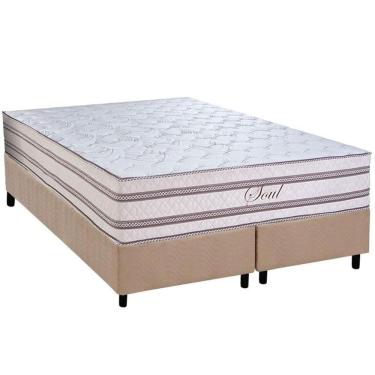 Imagem de Conjunto Box Queen: Colchão Molas Paropas Ensacadas Soul + Base Crc Suede Clean (158x198)