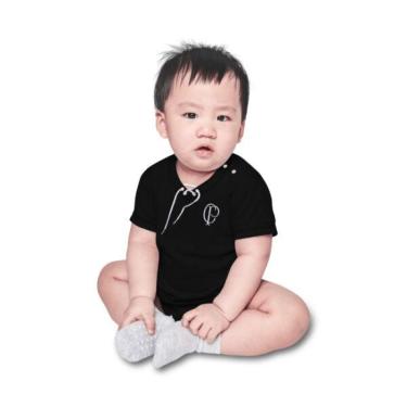 Imagem de Body Bebê Corinthians Retrô Vintage Preto Oficial