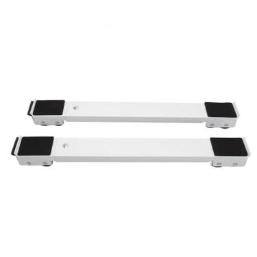 Imagem de Carrinho universal de alumínio com rodízios, adequado para frigoríficos, fogões e máquinas de lavar roupa, com placa de base (Kit1-Preto)