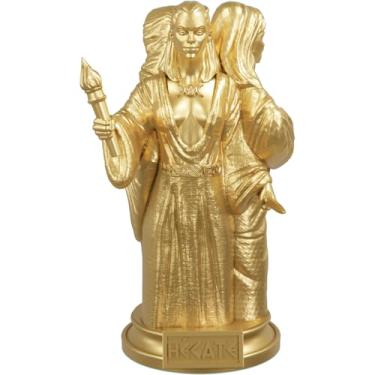 Imagem de Estátua Hecate Deusa Tríplice Grega Perseia da Bruxaria Divino Feminino (Cor Ouro)