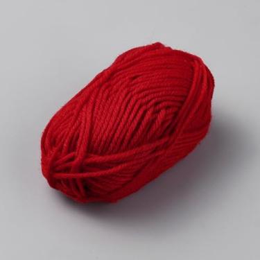 Imagem de Fio de fibra acrílica de 25 g/novelo de 2 mm para tricô crochê fio grosso de lã vermelha para crochê suéter cachecóis cobertor suprimentos de artesanato cerca de 45 m