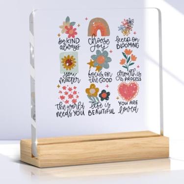 Imagem de Presentes inspiradores de saúde mental para mulheres, placa acrílica, decoração de cubículo, presentes positivos motivacionais para mulheres esposa tia