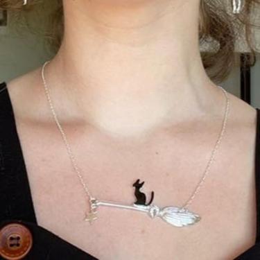 Imagem de Ofertas de liquidação: acessórios de Halloween colar de gato preto para mulheres, No size, Metal, Sem Pedra Preciosa