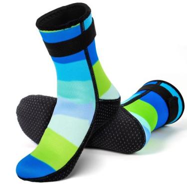 Imagem de Meias JNSTU Kids de 3 mm de neoprene antiderrapantes para esportes aqu