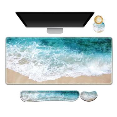 Imagem de Conjunto de mouse pad para jogos ARTSO XXL com suporte de pulso de esp