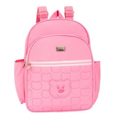 Imagem de Mochila Maternidade Grande Saída Bebê Menino e Menina - Merver, ROSA