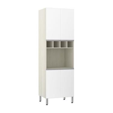 Imagem de Paneleiro 70Cm Nicho Microondas E 1 Nicho Lis Legno Crema C/