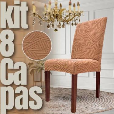 Imagem de Americana - Kit 8 Capas de Cadeira Linha Gold - Caramelo - OK Darling