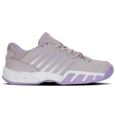 Imagem de K-Swiss Tênis feminino Bigshot Light 4, Gotas de chuva/branco/rosa roxa, 35