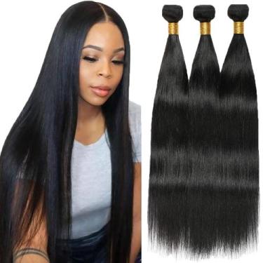 Imagem de Pacotes de cabelo MAMART Straight Brazilian Virgin Hair 56cm