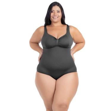 Imagem de Maiô Plus Size Costas Nuas Tecido Modelador Chapa Barriga - HYPE MODAS
