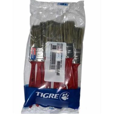 Imagem de Pincel Trincha P/ Pintura Parede Tigre 12 Pç 3/4 Pol Atacado