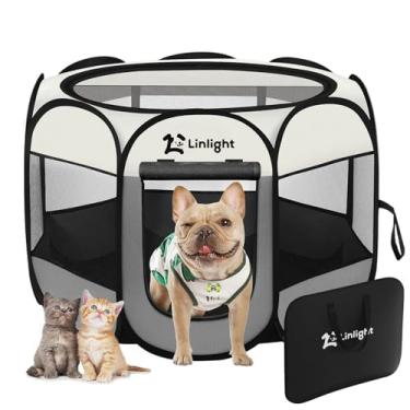 Imagem de Cercado para Cachorros Grande,Cercadinho Pet Dobrável para Cachorros com Tecido Impermeável de Fácil Montagem e Transporte M