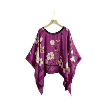 Imagem de Pashmina De Seda Feminina De 110cm, Estampa De Moda De Verão, Protetor