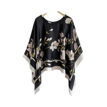 Imagem de Pashmina De Seda Feminina De 110cm, Estampa De Moda De Verão, Protetor