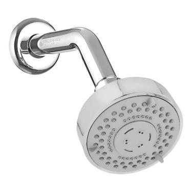 Imagem de Ducha Chuveiro Aquecedor Solar Gás Flat 5 Jatos Articulado A