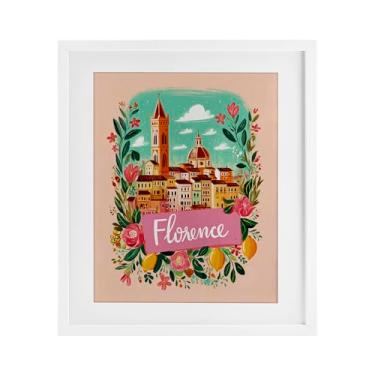 Imagem de Stupell Industries Impressão emoldurada branca florida florida sob vidro, design por Yen, 40,6 x 33,5 cm