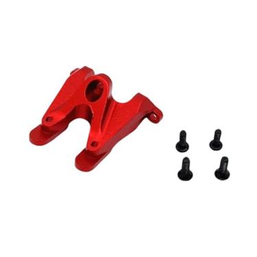 Imagem de KiBcsLic Suporte da asa traseira para RC 1:24, peça de reposição para montagem em miniatura, acessório DIY, peça sobressalente de metal para upgrade, Vermelho