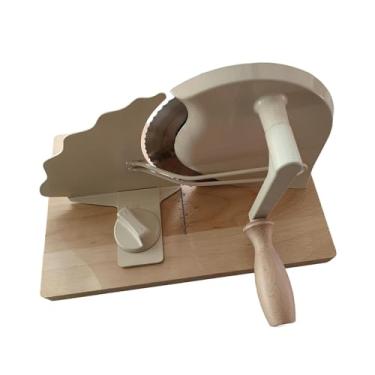 Imagem de predolo Fatiador de Pão, Máquina de Fatiar Queijo, Cortador de Pães Caseiro com Espessura Ajustável para Pão de Fermentação Natural E Crocante, Bege