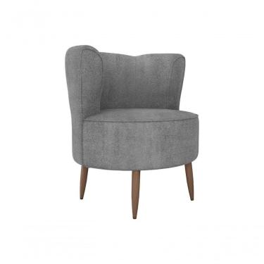 Imagem de Poltrona Decorativa Savana 1 Lugar Boucle Cinza Matrix