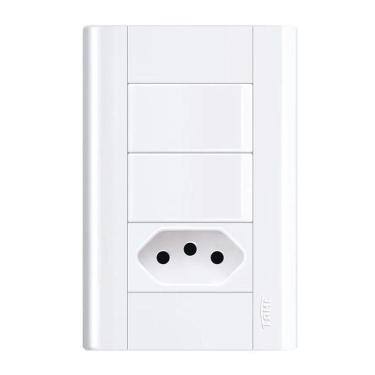 Imagem de Conjunto Fame Modulare - Interruptor 2 Teclas Simples 16a, Tomada 2p+t 10a