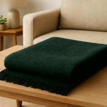 Imagem de Manta de Sofa, Manta para Sofa Grande, 4,00 X 1,8m Decorativa e Capa Protetora Algodão Artesanal Resistente e Duradouro Adequado para uso doméstico(Verde Militar King)