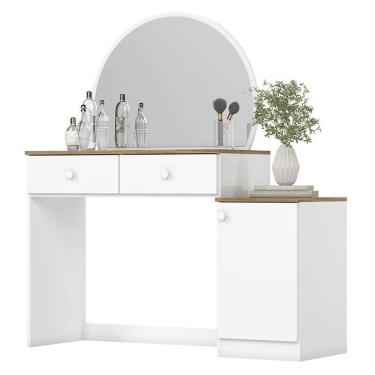 Imagem de Penteadeira Agnes Branco Jequitibá Hp - Henn