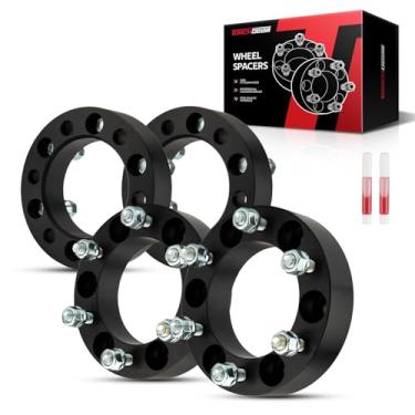 Imagem de Torchbeam Espaçadores de roda centrados em cubo 6 x 5,5 de 1,5 polegadas para 4Runner 1984-2022, FJ Cruiser 2007-2014, GX460 2010-2022, GX470 2003-2009, 6 × 139,7 mm adaptadores de roda 6 pinos M12 x 1,0 cm. 5 por 10 Furo do cubo de 8 mm, 4 peças