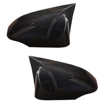 Imagem de DULPER Capa de espelho retrovisor ox Horn adequada para Corolla 2014-2018, Camry 2013-2017, CHR 2018-2022, Venza 2013-2015, Prius 2012-2018 Capas de espelho externo acabamentos decorativos (fibra de