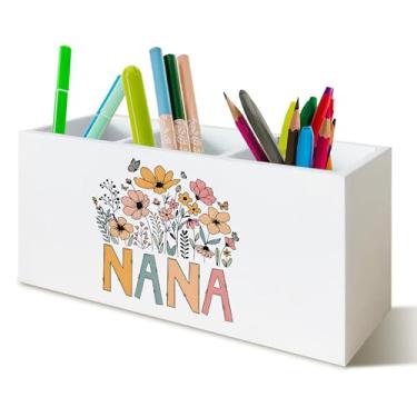 Imagem de YTRGI Organizador de lápis para vovó, presente para vovó, para mesa, presente para avó, aniversário, Natal, de netos, presente de avó, caixa de madeira, placa de bloco para decoração de casa, quarto