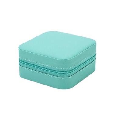 Imagem de LAFEALO Estojo de joias, pequena caixa organizadora de joias de couro PU, essencial de viagem, presente de Natal para mulheres, meninas, para anéis, colares, pulseiras, organizador de brincos