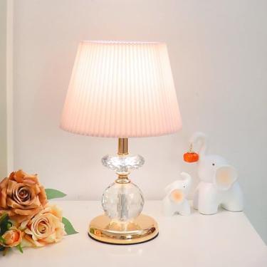 Imagem de Luminária de mesa contemporânea de cristal, design moderno e artístico, ideal para sala de estar, escritório, casa de campo, hotel, quarto ou mesa de cabeceira com LED (Estilo 3)