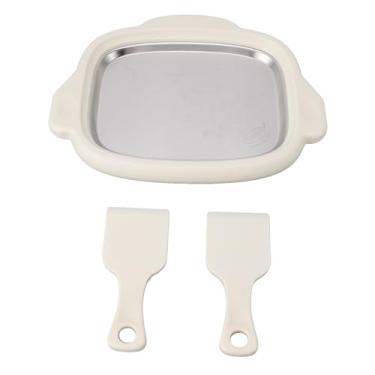 Imagem de Máquina de Refogar Gelo com 2 Palas Prato Aço Inoxidável 304 Sorvete Rolado Iogurte Frito para Casa