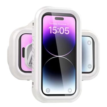 Imagem de Capa de telefone de chuveiro | Suporte de telefone montado na parede, suporte de celular com tela sensível ao toque ajustável para banheiro, banheira, cozinha, piscinas