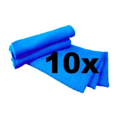 Imagem de Pano De Microfibra Azul Para Limpeza Geral Sem Gerar Dano - CB, 10unid