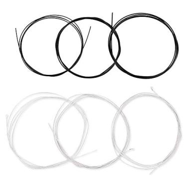 Imagem de Matybobe Conjunto de cordas de guitarra clássica durável para amantes de música (C103 Guitarra Clássica Preto Branco Nylon)