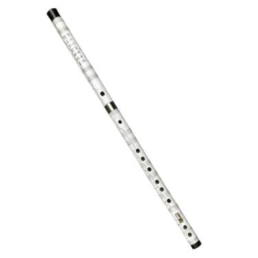 Imagem de Flauta de bambu vintage multi tom flauta 10 furos fio transparente instrumento de sopro tradicional feito à mão (tecla D)