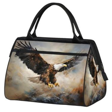 Imagem de Bolsa pequena para o fim de semana para mulheres, homens, animal, libélula, verde, galáxia, dobrável, bolsa de ginástica, bolsa de ginástica, Cor: 25, 15.2*8.3*11.6 inch