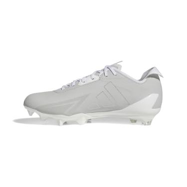 Imagem de adidas Tênis de futebol americano masculino Adizero Electric, Cinza/Prata Metálico/Branco, 44