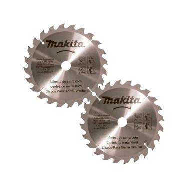 Imagem de Kit Com 02 Discos De Serra Circular Para Madeira 7.1-4 185mmx2.2mm 24 Dentes Makita D-51340
