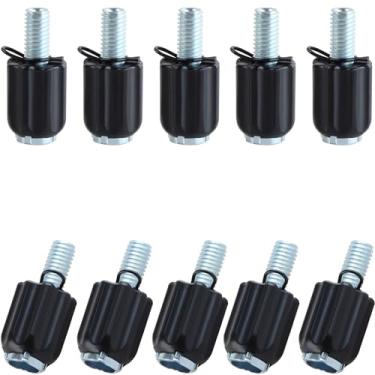 Imagem de KEWAYO Parafusos de ajuste fino de transmissão de bicicleta, barril de ajuste de índice, M5, ajustador de barril de tubo descendente para transmissão de bicicleta, ajuste de freio dianteiro e traseiro