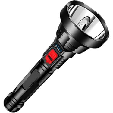 Imagem de Lanterna LED Tática Profissional Recarregável – Ultra Potente, Longo Alcance 300m, Construção Resistente para Segurança, Caça e Emergências