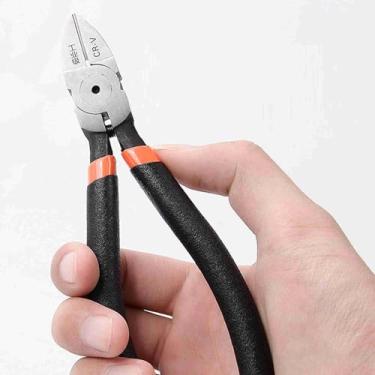 Imagem de Mini alicate diagonal profissional com alça antiderrapante, estrutura de aço cromo-vanádio para cortar fios de aço macios e de ferro