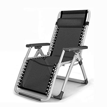 Imagem de Espreguiçadeiras de pátio, poltrona reclinável com gravidade zero, acolchoada e ajustável para acampamento de praia ao ar livre, suporte de 200 kg