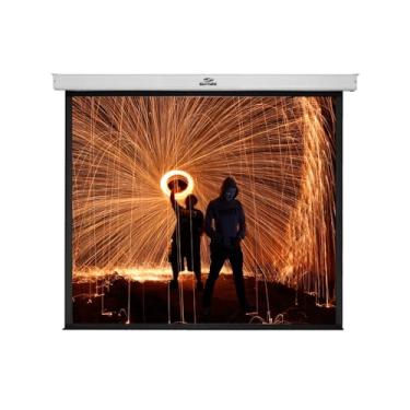 Imagem de Tela de Projeção Elétrica, SUMAY, TEVS120 98, Branco/Preto