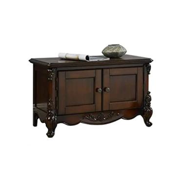 Imagem de FAMEOYA Banco de sapato, banco para troca de sapatos, banco americano de madeira maciça, banco de armazenamento, banco de porta doméstico, banco baixo, banco de sofá, banco de chuveiro para chuveiro