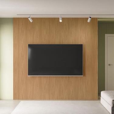 Imagem de Painel Ripado 2.6 Para Tv até 75 com 2,50 x 2,60 Emily-Nature Fosco - EdeCasaMoveis