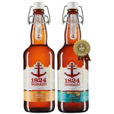 Imagem de Kit Cerveja Imigração 1824 Pilsen e Pilsen Premium 500ml