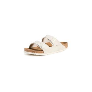 Imagem de Birkenstock Sandália masculina Arizona macia, Branco antigo, 45